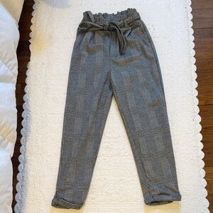 Gray Plaid Kids Bottoms